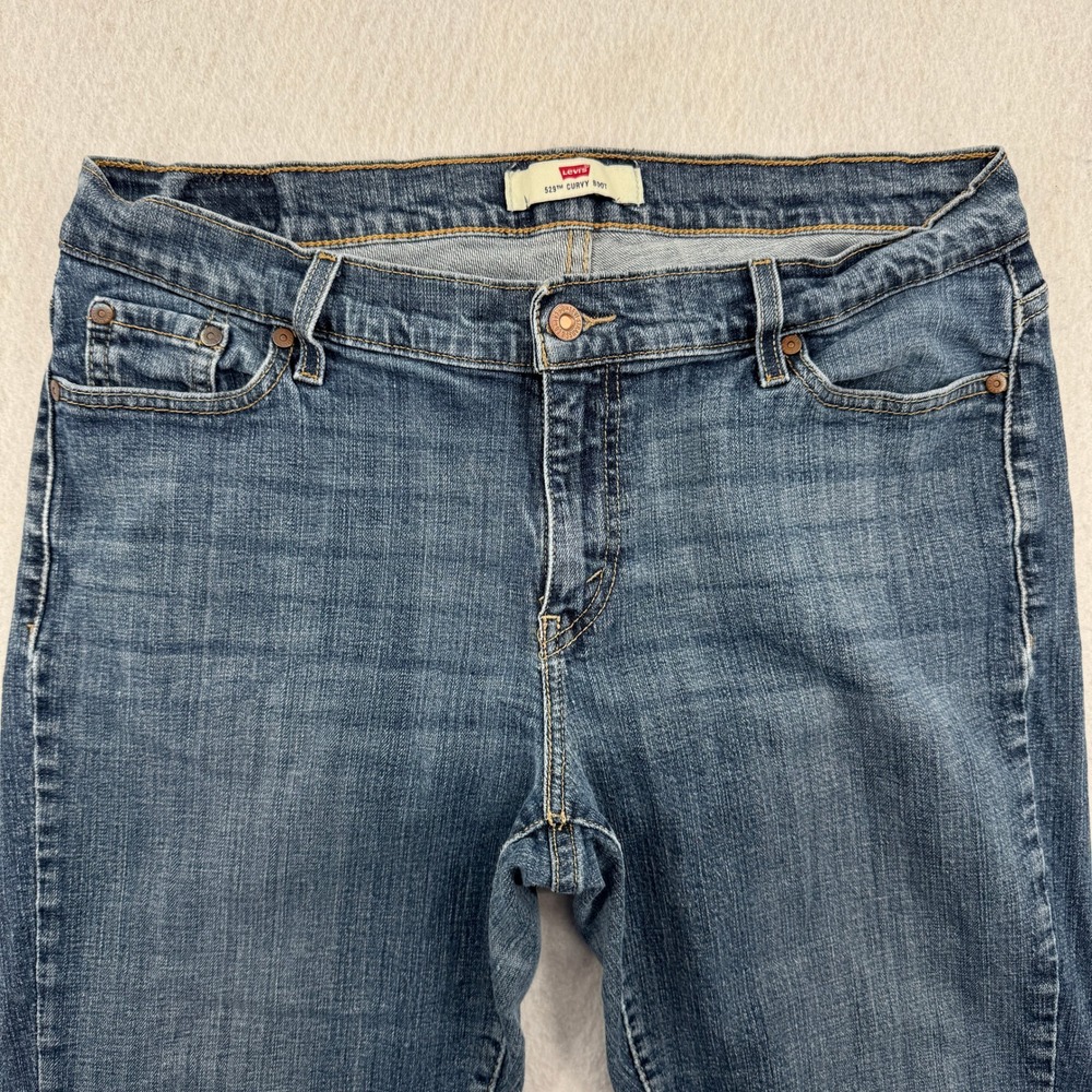 Levis 529 Curvy Bootcut Jeans Womens 16 Short (34x29) Med Wash Blue Retro Y2K